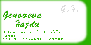 genoveva hajdu business card